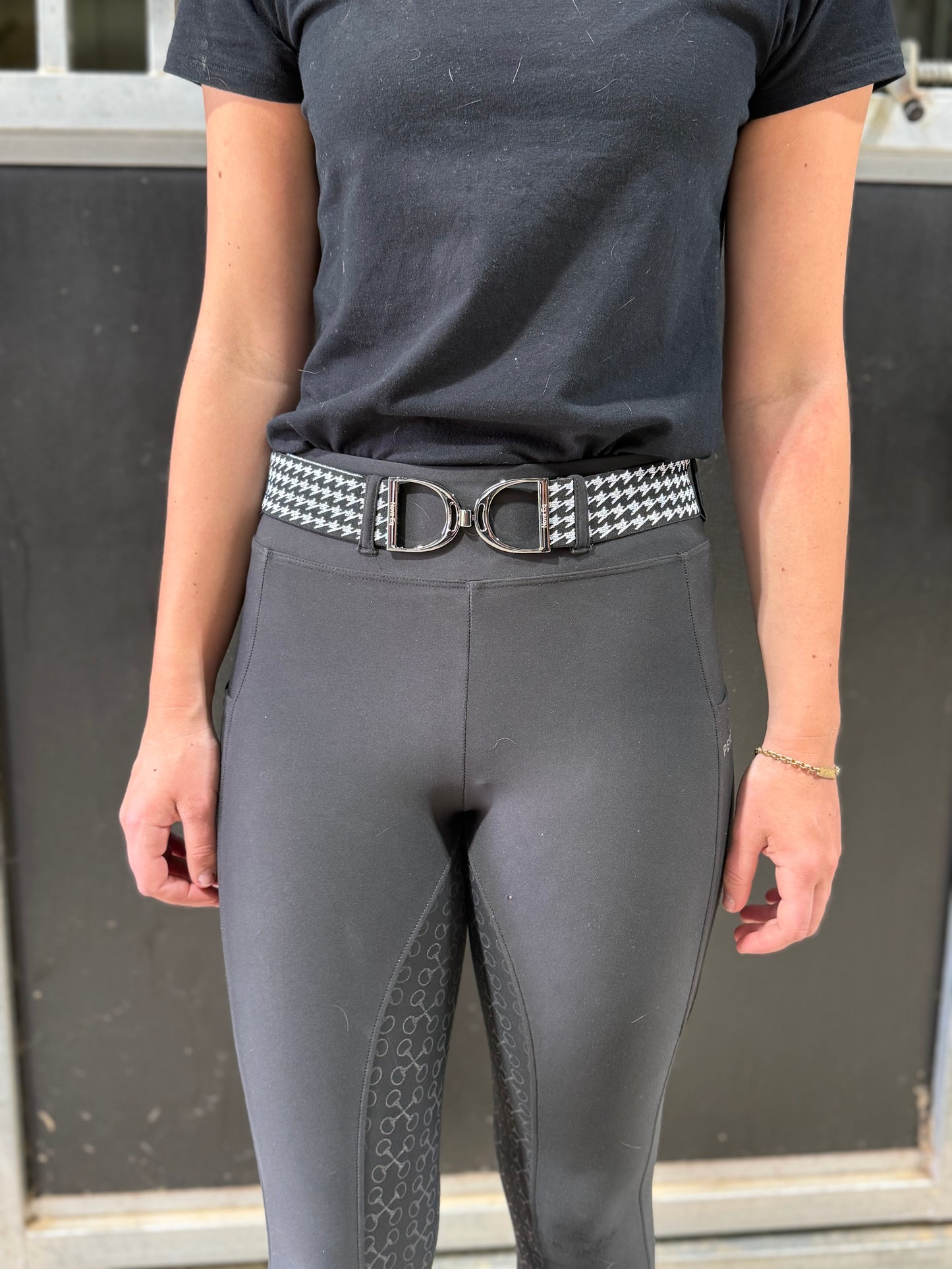 Adults Houndstooth Stirrup Belt