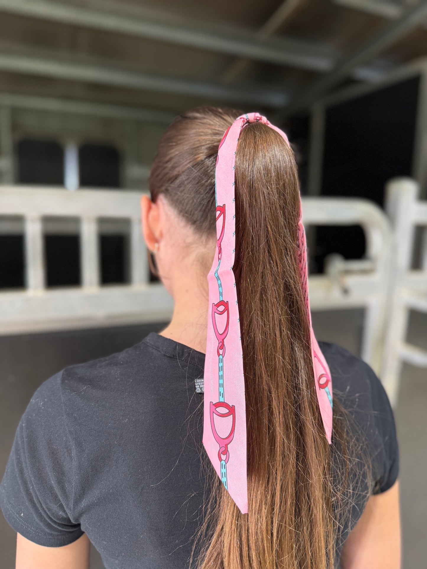 Hair Tie Pink Stirrups