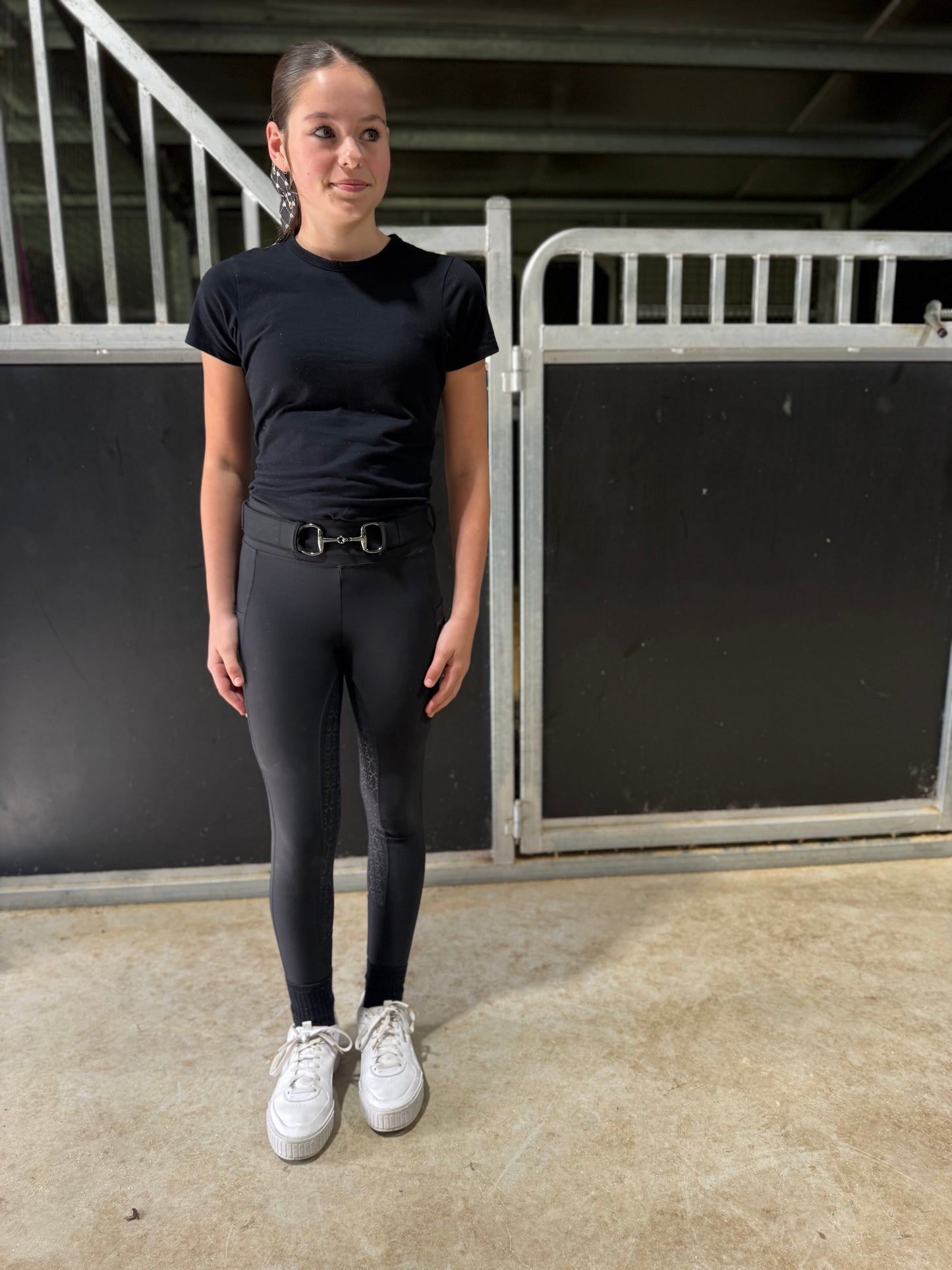 Adults Black Snaffle Bit Belt