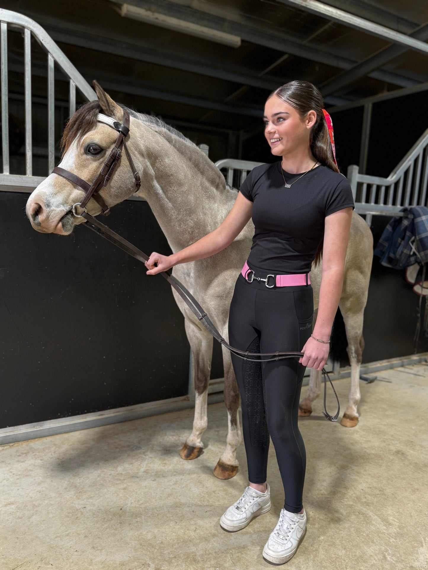 Adults Pink Snaffle Bit Belt