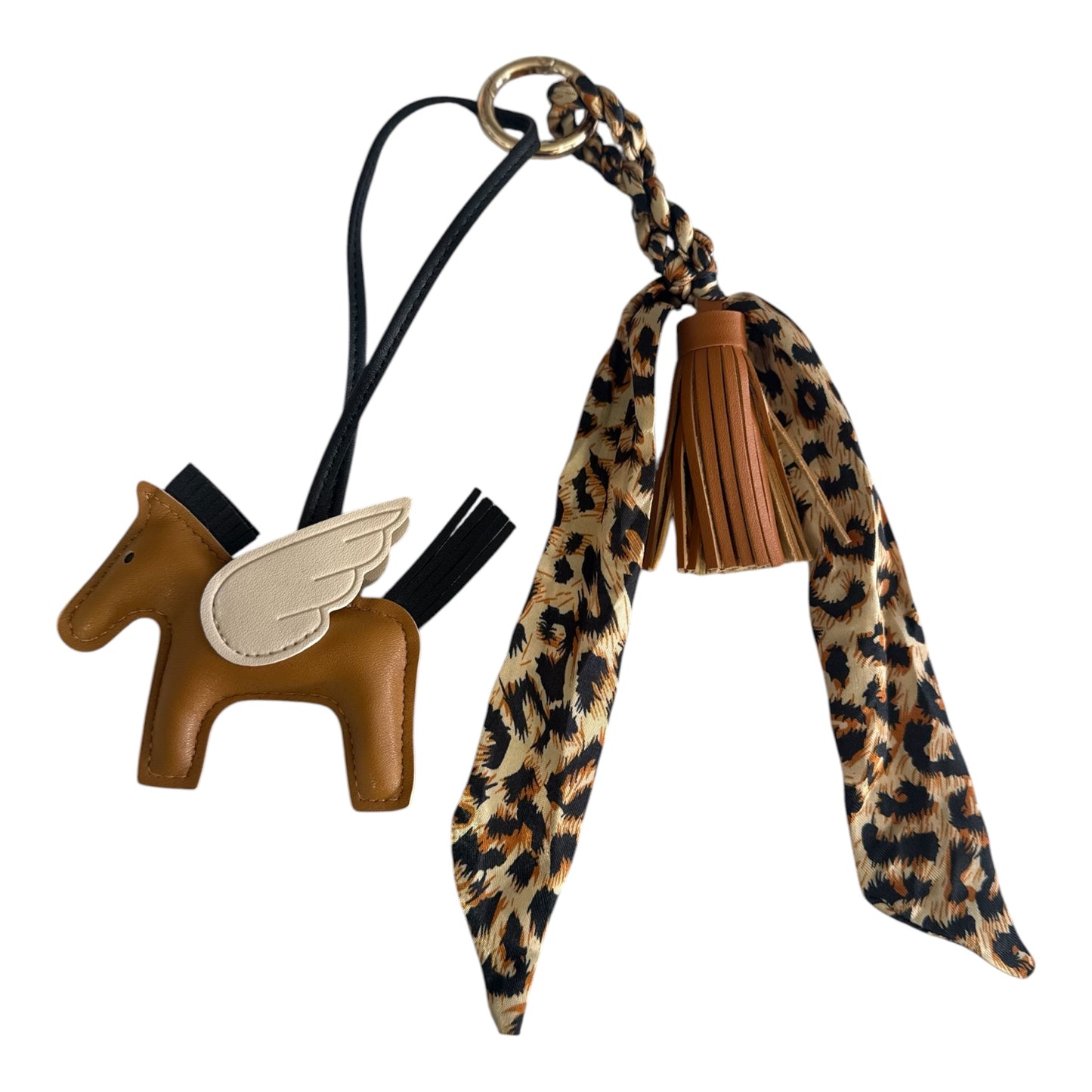 Brown/Leopard Horse Keyring