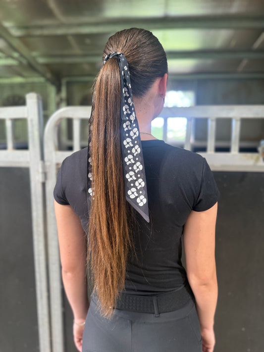 Black Flower Hair Tie