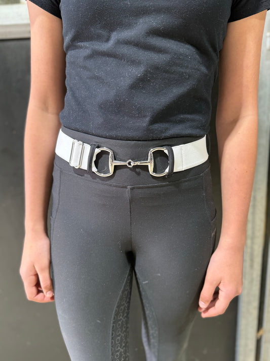 Child’s White Snaffle Bit Belt