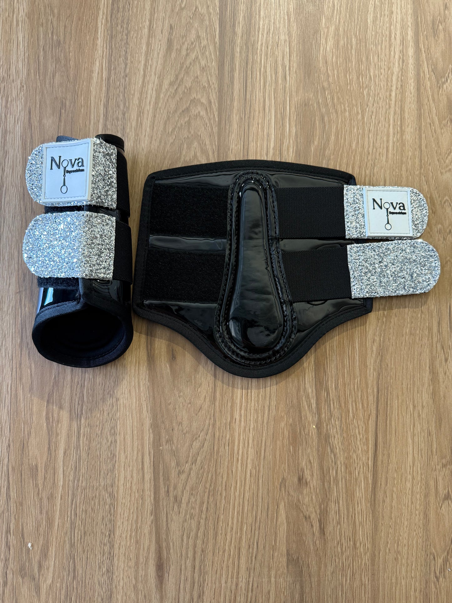 Pony Size Black/Silver Boots