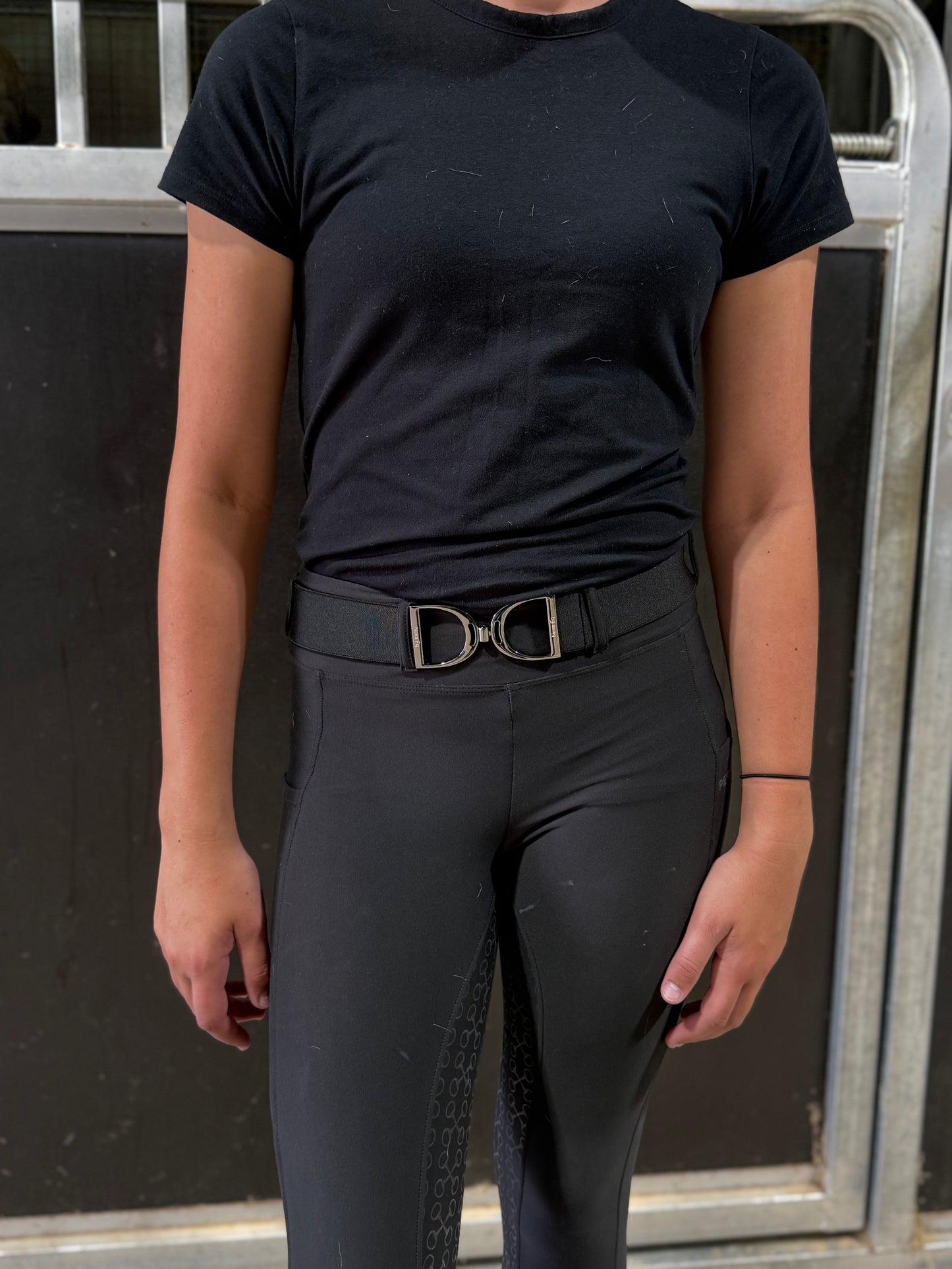 Adults Black Stirrup Belt