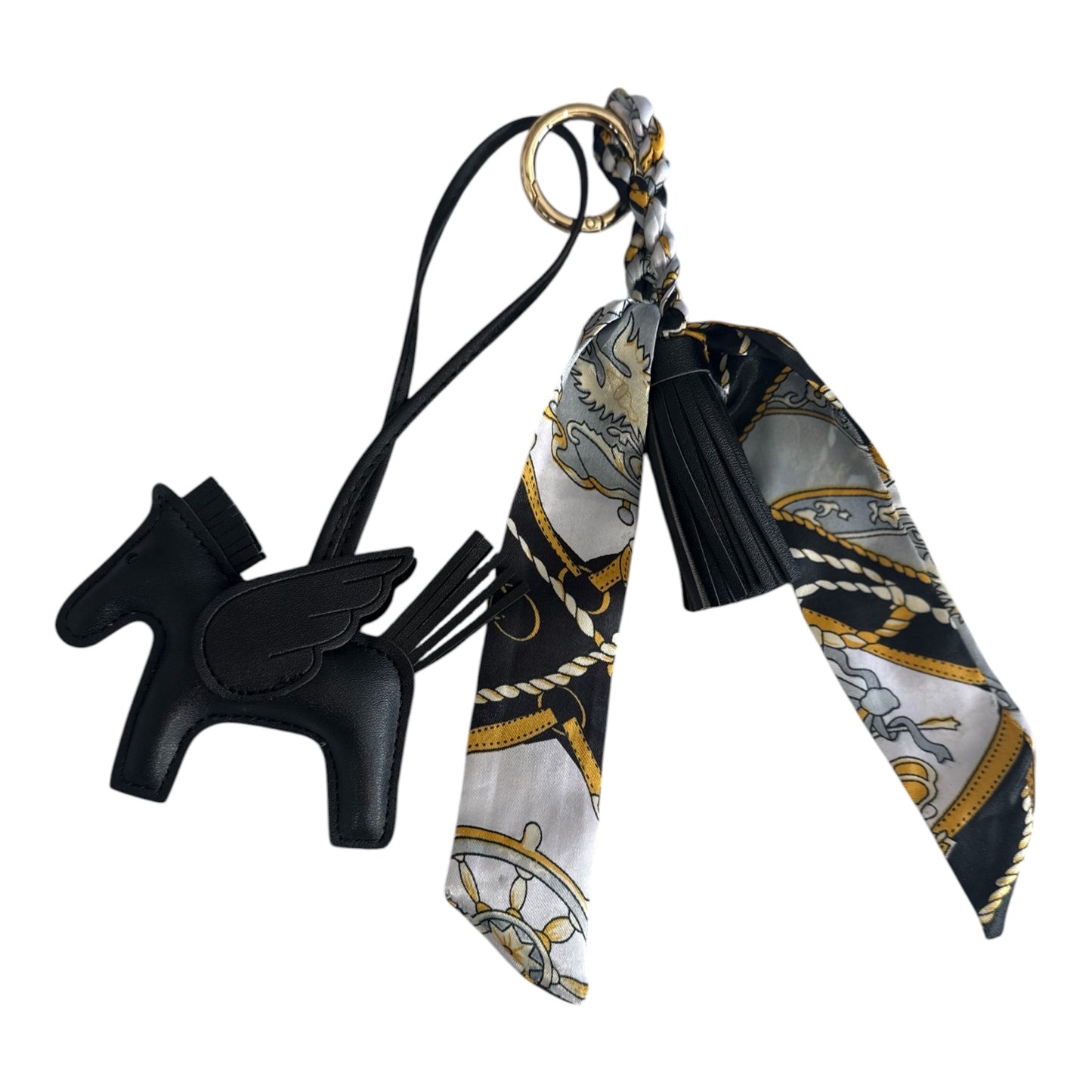 Black/Gold Horse Keyring