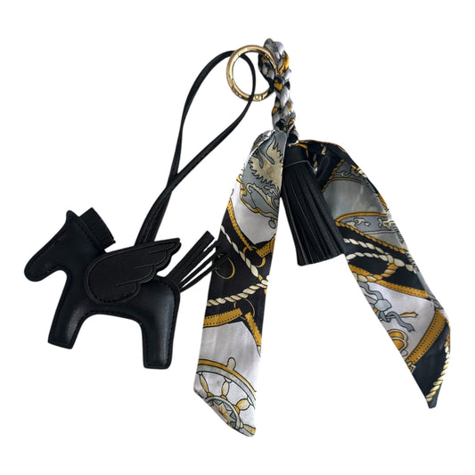 Black/Gold Horse Keyring