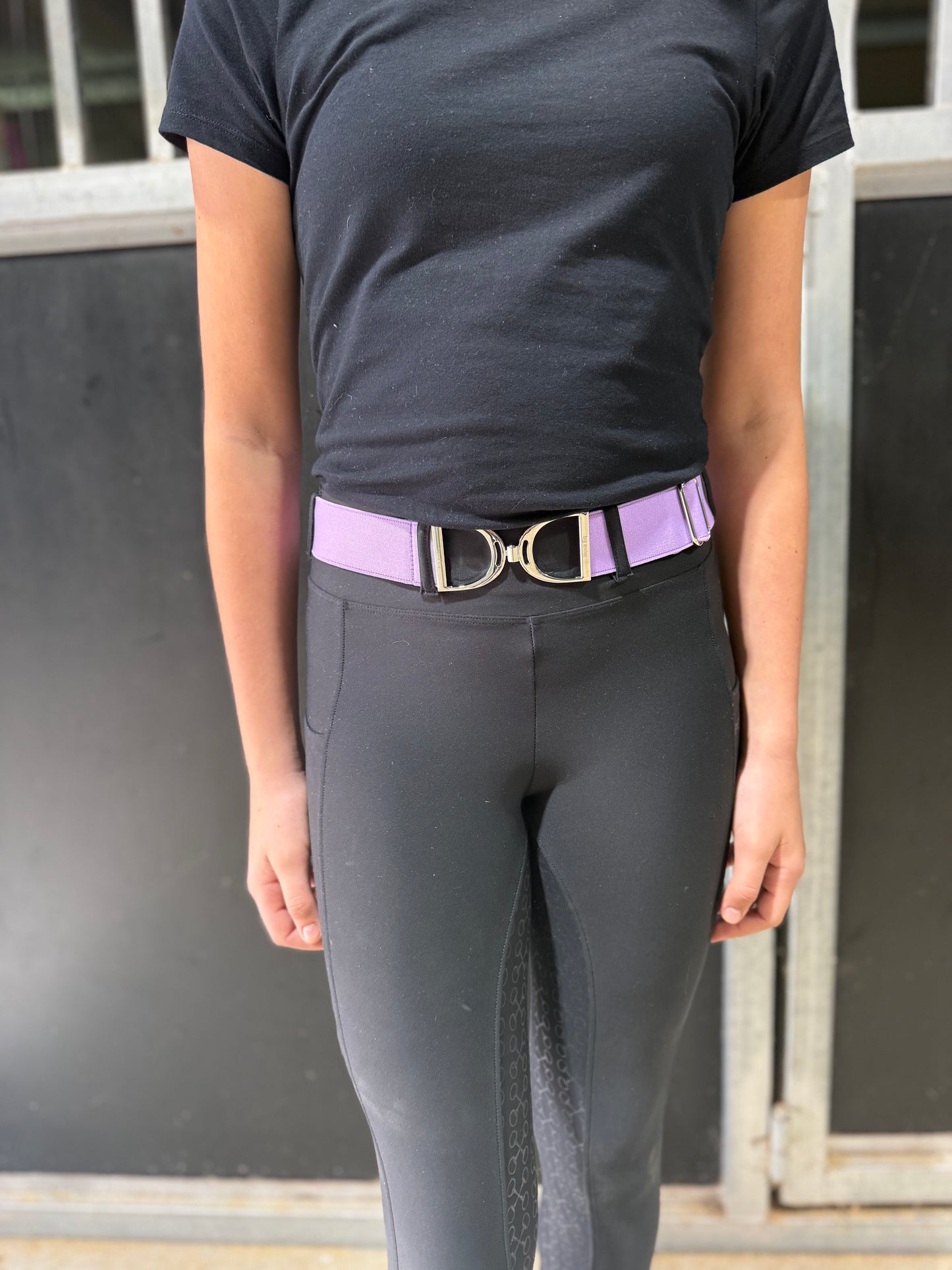 Child’s Mauve Silver Stirrup Belt