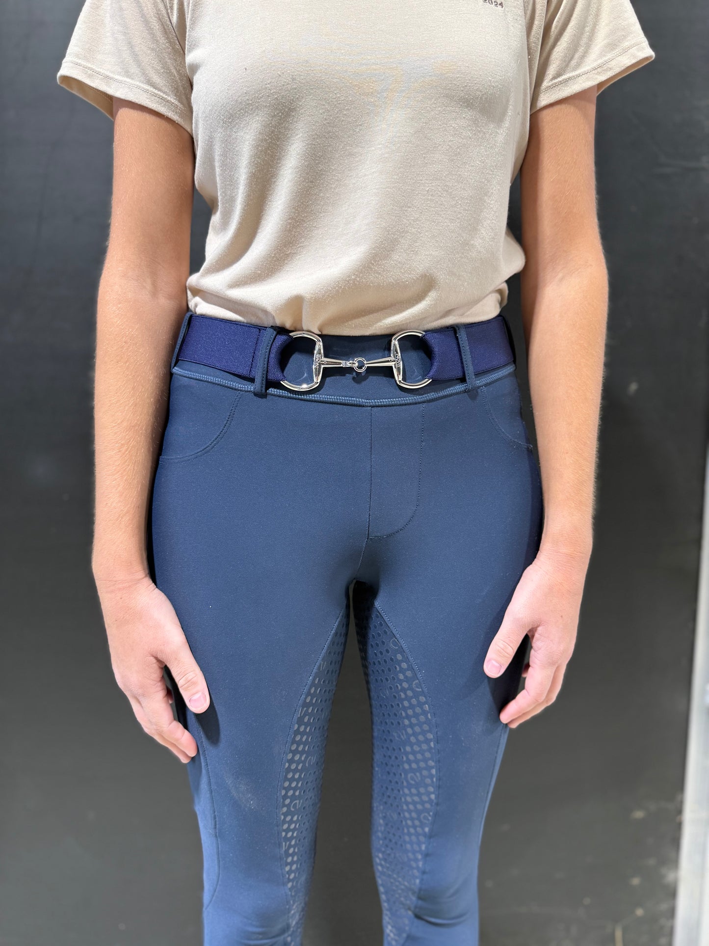 Adults Navy Snaffle Bit Belt