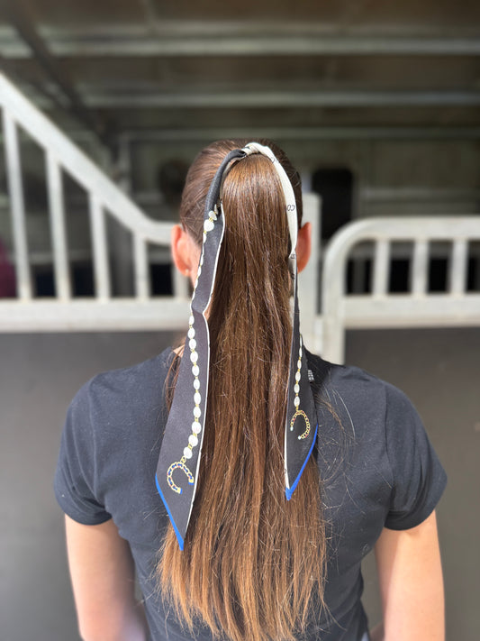 Hair Tie Black/Royal Blue