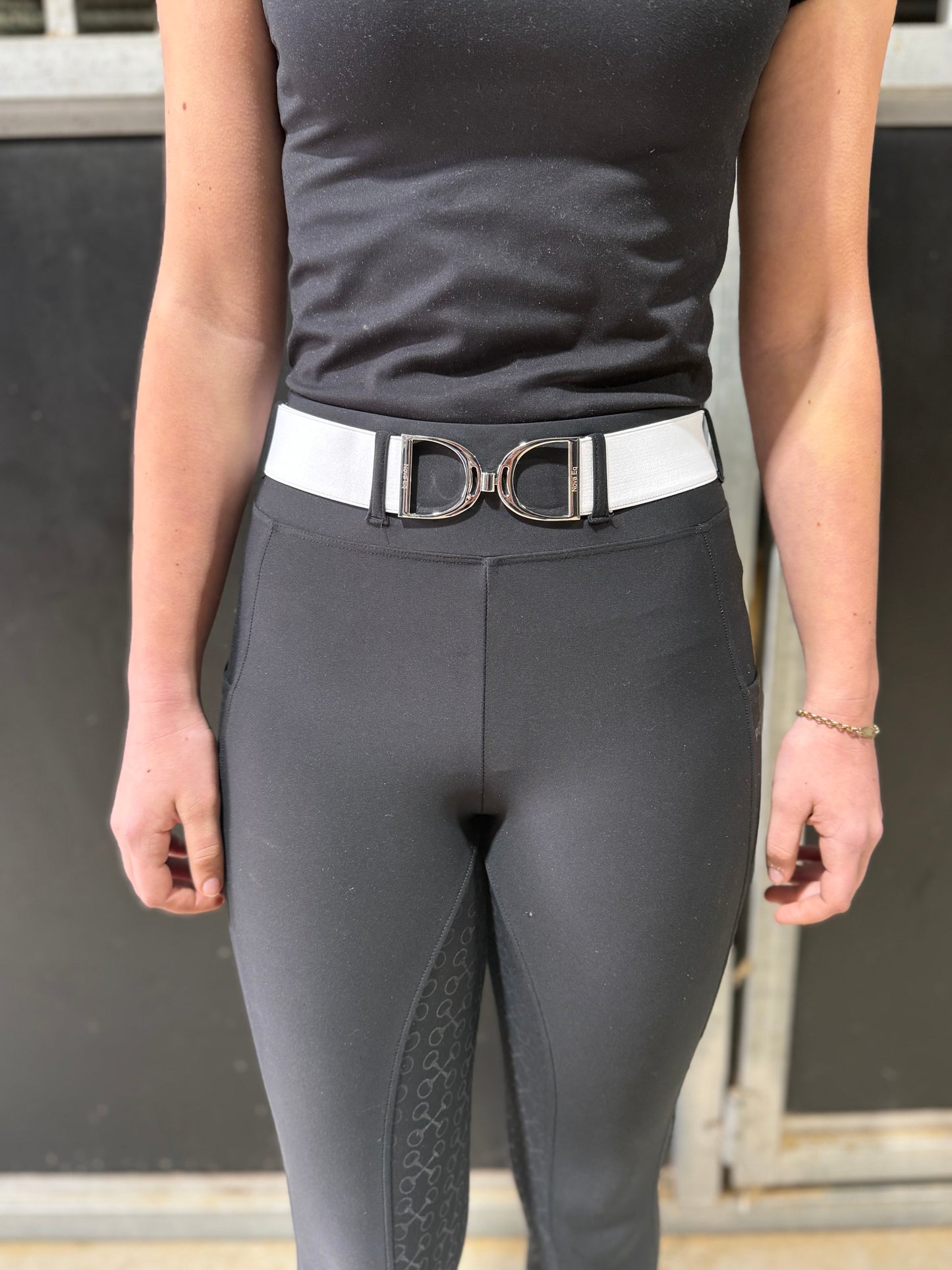 Adults White Stirrup Belt